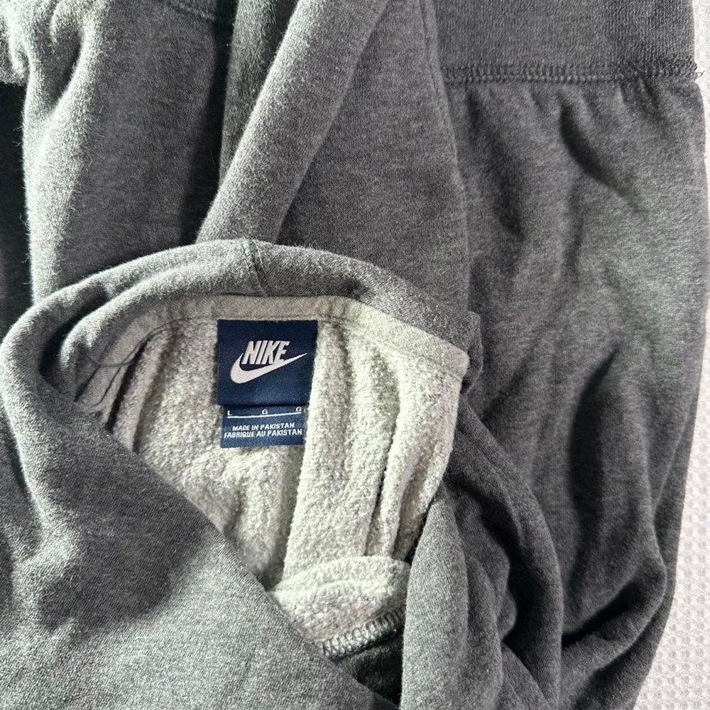 Gray Nike hoodie with white swoosh Size L Women's mock neck - Picture 4 of 4